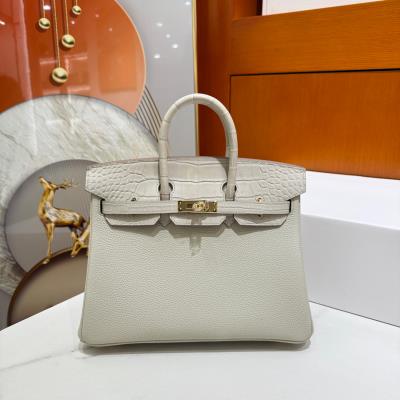 cheap quality Hermes Birkin 25 Beton Matte Alligator and Togo Touch